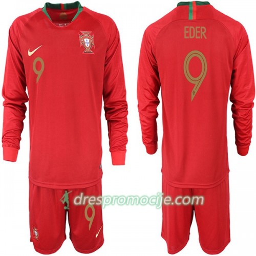 Portugal Dres EDER 9 Dječji Domaći Svjetsko prvenstvo 2018 Dugim Rukavima Portugal Dres EDER 9 Dječji Domaći Svjetsko prvenstvo 2018 Dugim Rukavima